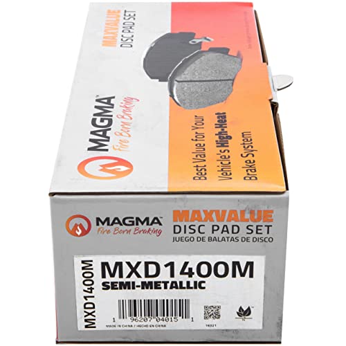MAGMA MaxValue MXD1400M Semi-Metallic Brake Pads, Rear