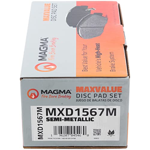 MAGMA MaxValue MXD1567M Semi-Metallic Brake Pads, Front