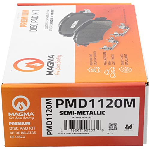 MAGMA Premium PMD1120M Semi-Metallic Brake Pads, Rear