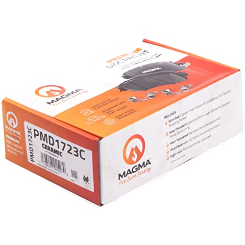 MAGMA Premium PMD1723C Ceramic Brake Pads, Front