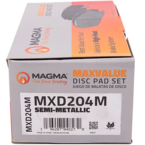 MAGMA MaxValue MXD204M Semi-Metallic Brake Pads, Rear