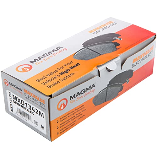 MAGMA MaxValue MXD1342M Semi-Metallic Brake Pads, Front