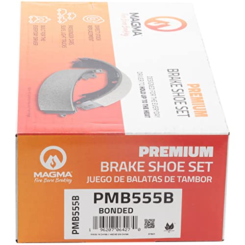 MAGMA Premium PMB555B Bonded Drum Brake Shoe, Rear