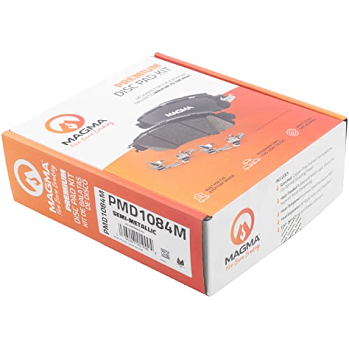MAGMA Premium PMD1084M Semi-Metallic Brake Pads, Front