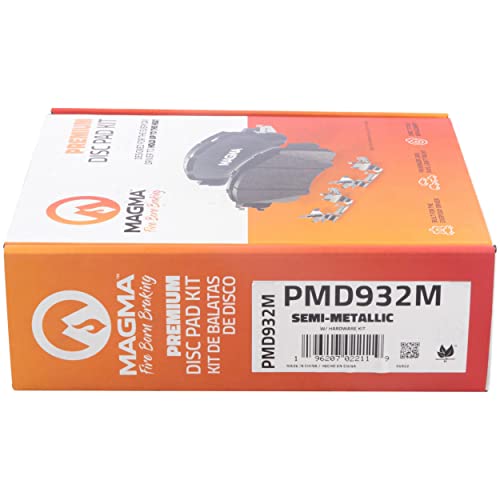 MAGMA Premium PMD932M Semi-Metallic Brake Pads, Rear