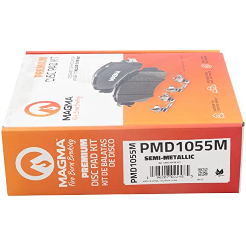 MAGMA Premium PMD1055M Semi-Metallic Brake Pads, Rear