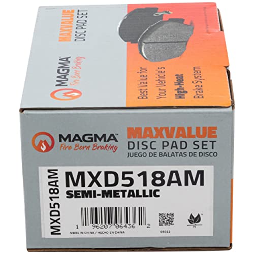 MAGMA MaxValue MXD518AM Semi-Metallic Brake Pads, Rear