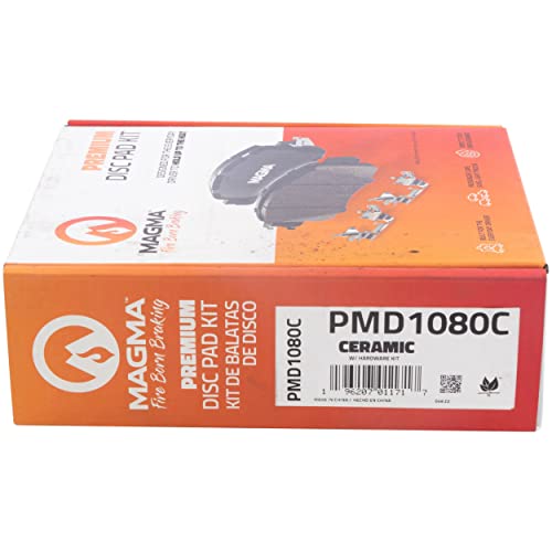 MAGMA Premium PMD1080C Ceramic Brake Pads, Front