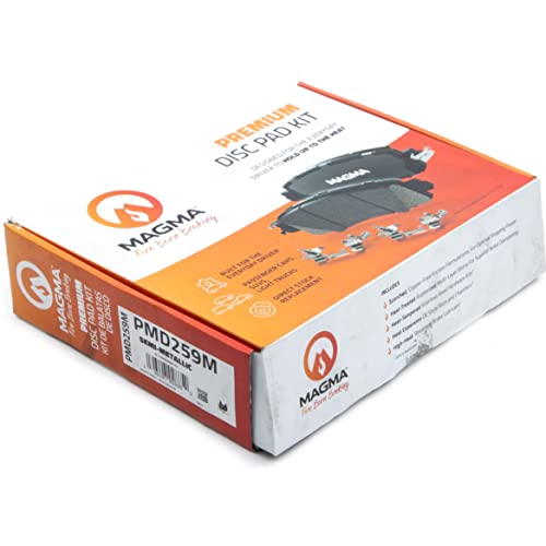MAGMA Premium PMD259M Semi-Metallic Brake Pads, Front
