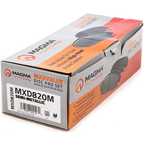 MAGMA MaxValue MXD820M Semi-Metallic Brake Pads, Front