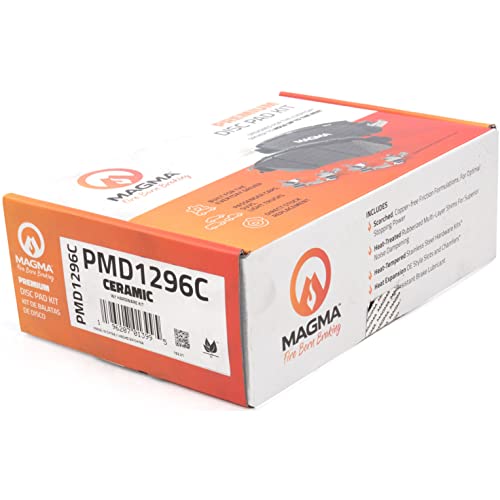 MAGMA Premium PMD1296C Ceramic Brake Pads, Rear