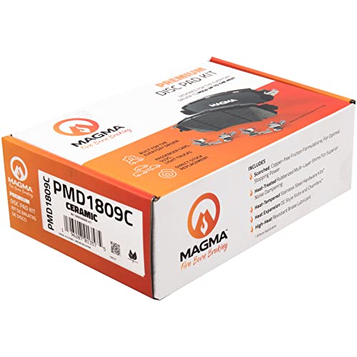 MAGMA Premium PMD1809C Ceramic Brake Pads, Rear