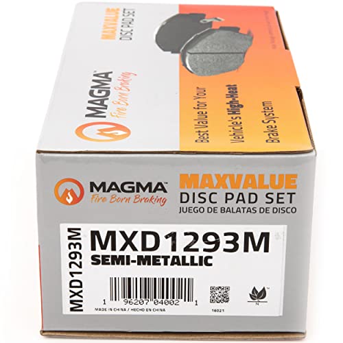 MAGMA MaxValue MXD1293M Semi-Metallic Brake Pads, Front