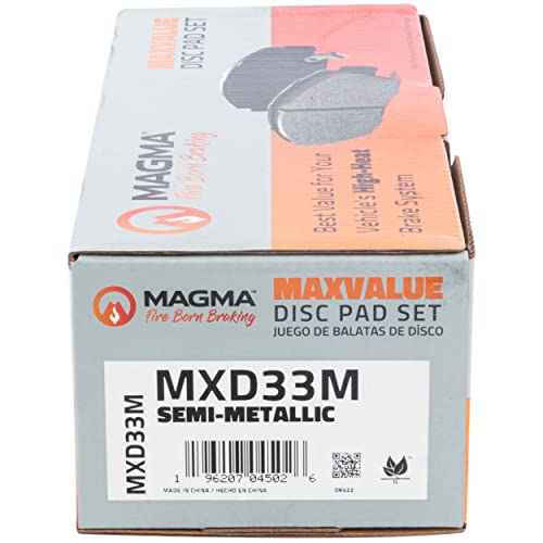 MAGMA MaxValue MXD33M Semi-Metallic Brake Pads, Front