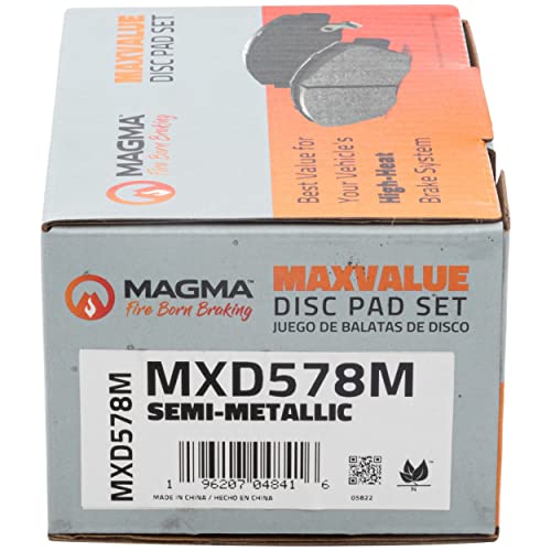 MAGMA MaxValue MXD578M Semi-Metallic Brake Pads, Front