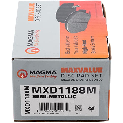 MAGMA MaxValue MXD1188M Semi-Metallic Brake Pads, Front