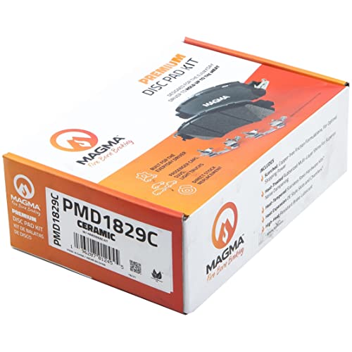 MAGMA Premium PMD1829C Ceramic Brake Pads, Rear