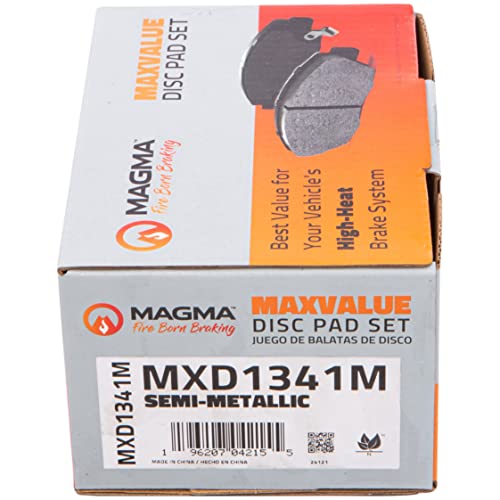 MAGMA MaxValue MXD1341M Semi-Metallic Brake Pads, Rear