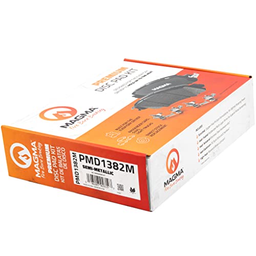 MAGMA Premium PMD1382M Semi-Metallic Brake Pads, Front