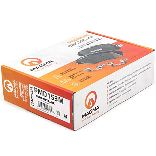 MAGMA Premium PMD153M Semi-Metallic Brake Pads, Front