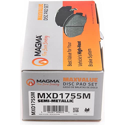 MAGMA MaxValue MXD755M Semi-Metallic Brake Pads, Front