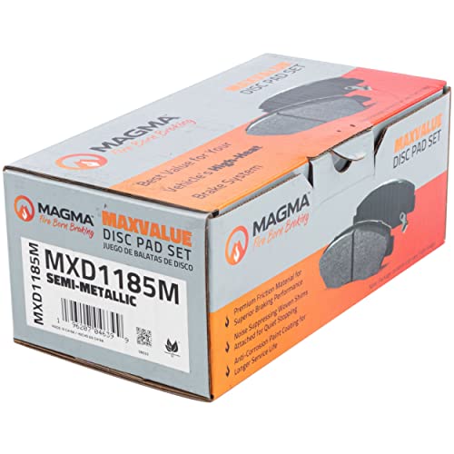 MAGMA MaxValue MXD1185M Semi-Metallic Brake Pads, Front