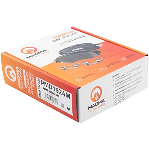 MAGMA Premium PMD1924M Semi-Metallic Brake Pads, Front