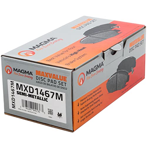 MAGMA MaxValue MXD1467M Semi-Metallic Brake Pads, Front