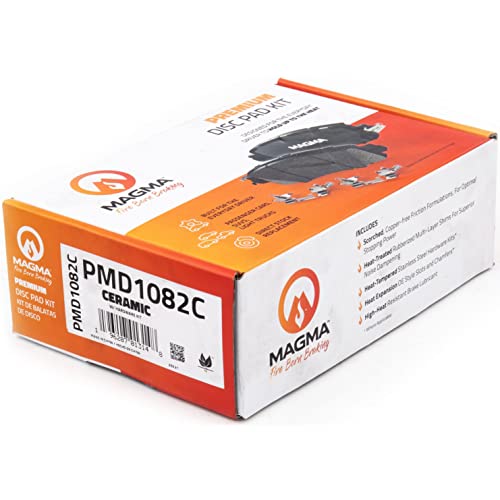 MAGMA Premium PMD1082C Ceramic Brake Pads, Rear