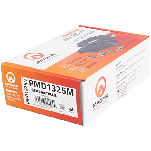 MAGMA Premium PMD1325M Semi-Metallic Brake Pads, Rear