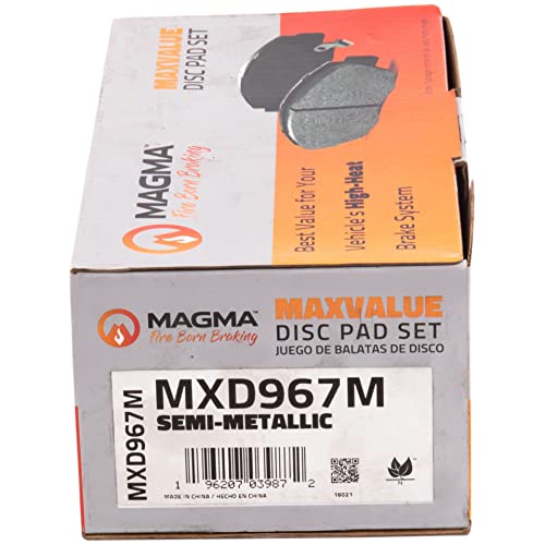 MAGMA MaxValue MXD967M Semi-Metallic Brake Pads, Rear