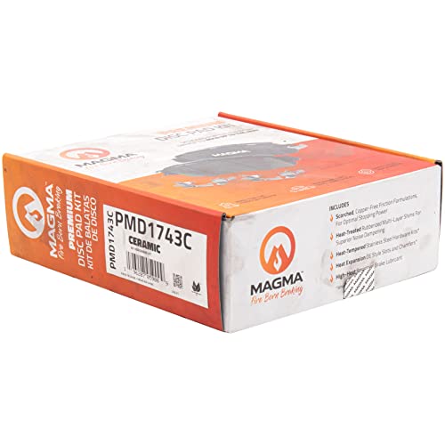 MAGMA Premium PMD1743C Ceramic Brake Pads, Front