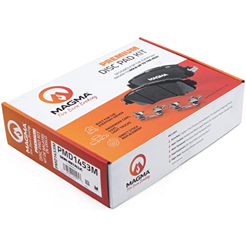 MAGMA Premium PMD1453M Semi-Metallic Brake Pads, Rear