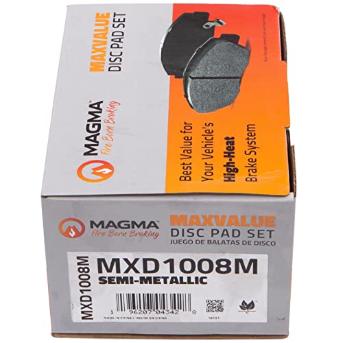 MAGMA MaxValue MXD1008M Semi-Metallic Brake Pads, Rear
