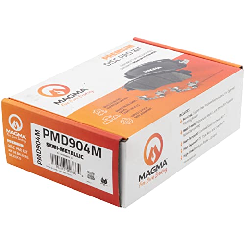 MAGMA Fire Born Braking Premium PMD904M Semi-Metallic Brake Pads, Front