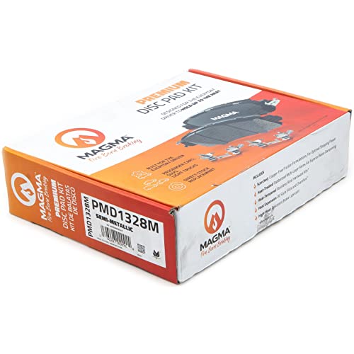 MAGMA Premium PMD1328M Semi-Metallic Brake Pads, Front