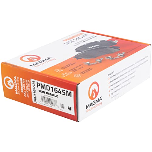 MAGMA Premium PMD1645M Semi-Metallic Brake Pads, Front