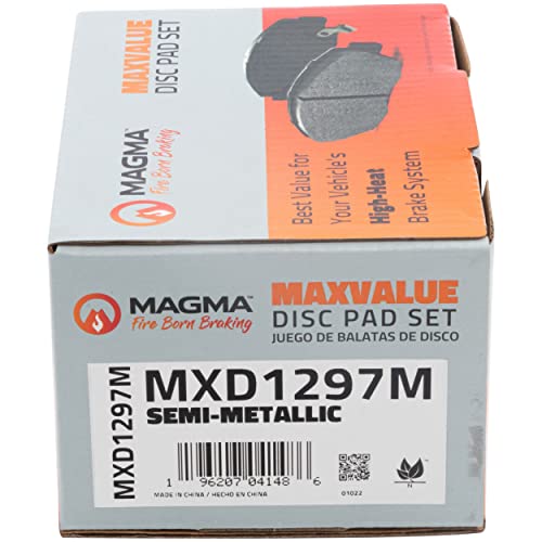 MAGMA MaxValue MXD1297M Semi-Metallic Brake Pads, Rear