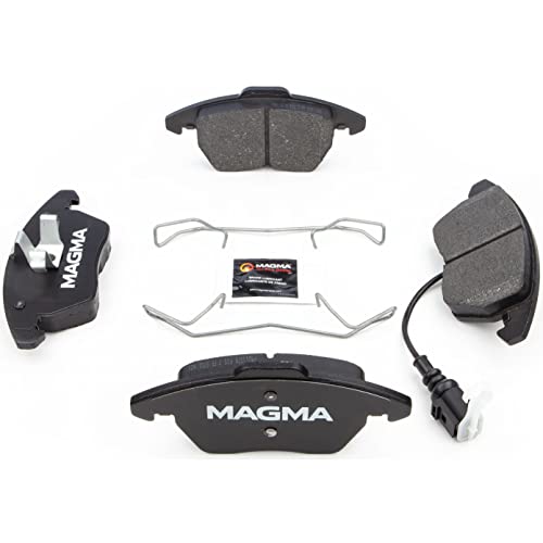 MAGMA Premium PMD1107M Semi-Metallic Brake Pads, Front