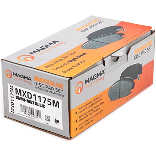 MAGMA MaxValue MXD1175M Semi-Metallic Brake Pads, Front