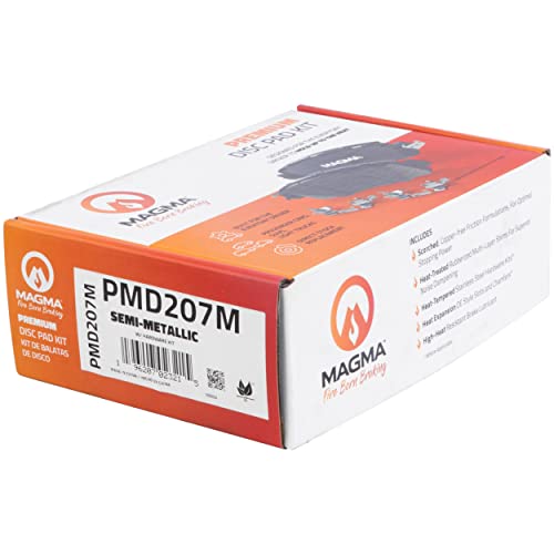 MAGMA Premium PMD207M Semi-Metallic Brake Pads, Front