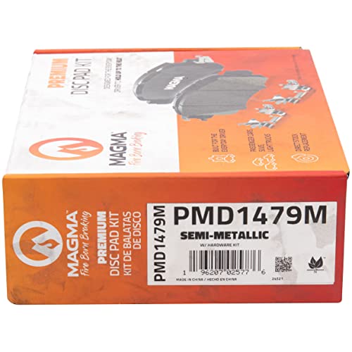 MAGMA Premium PMD1479M Semi-Metallic Brake Pads, Front