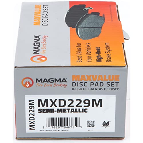 MAGMA MaxValue MXD229M Semi-Metallic Brake Pads, Front