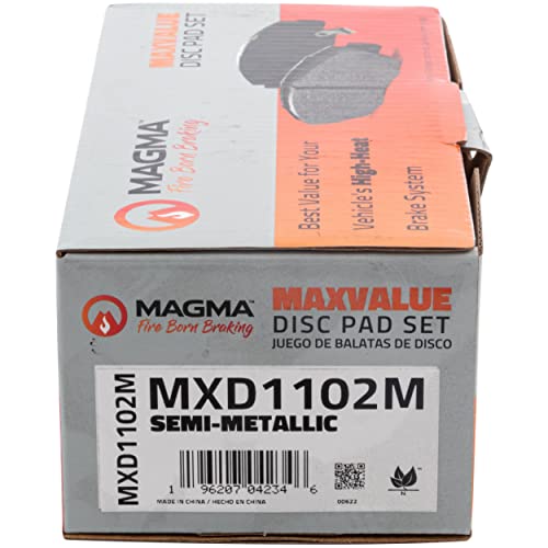 MAGMA MaxValue MXD1102M Semi-Metallic Brake Pads, Front