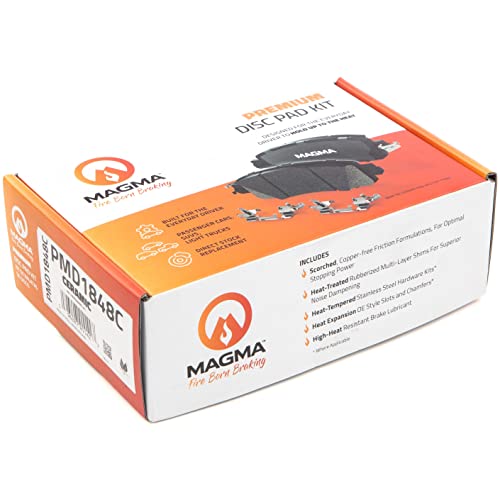 MAGMA Premium PMD1848C Ceramic Brake Pads, Rear
