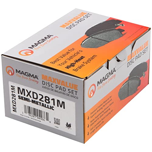 MAGMA MaxValue MXD281M Semi-Metallic Brake Pads, Front