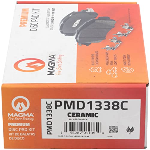 MAGMA Premium PMD1338C Ceramic Brake Pads, Rear