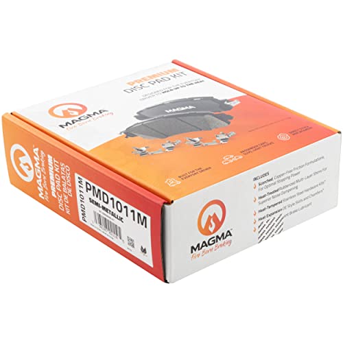 MAGMA Premium PMD1011M Semi-Metallic Brake Pads, Front