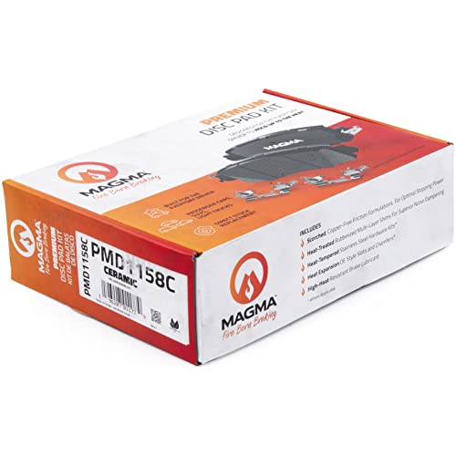 MAGMA Premium PMD1158C Ceramic Brake Pads, Front