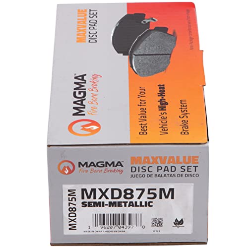 MAGMA MaxValue MXD875M Semi-Metallic Brake Pads, Rear